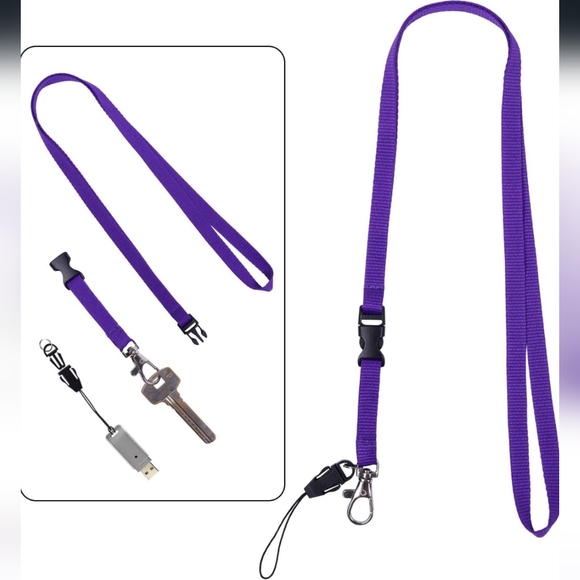 ❤️‍🔥$4~ NEW! x5 22" Polyester Neck Lanyards With J-Hooks & Buckles - Picture 5 of 8